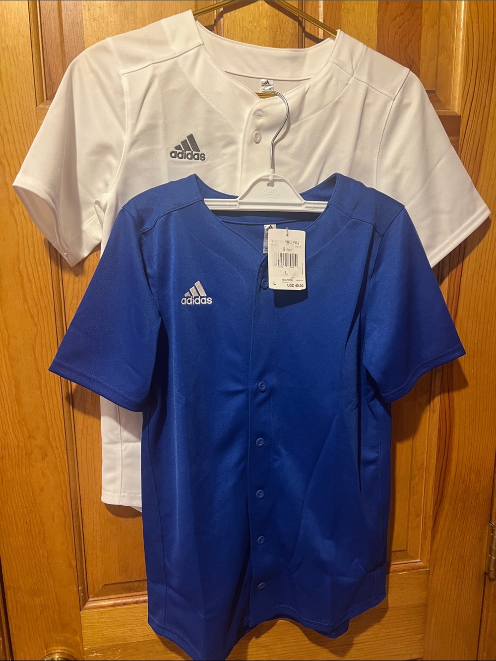 adidas Short-Sleeve Baseball Jersey youth large choose color